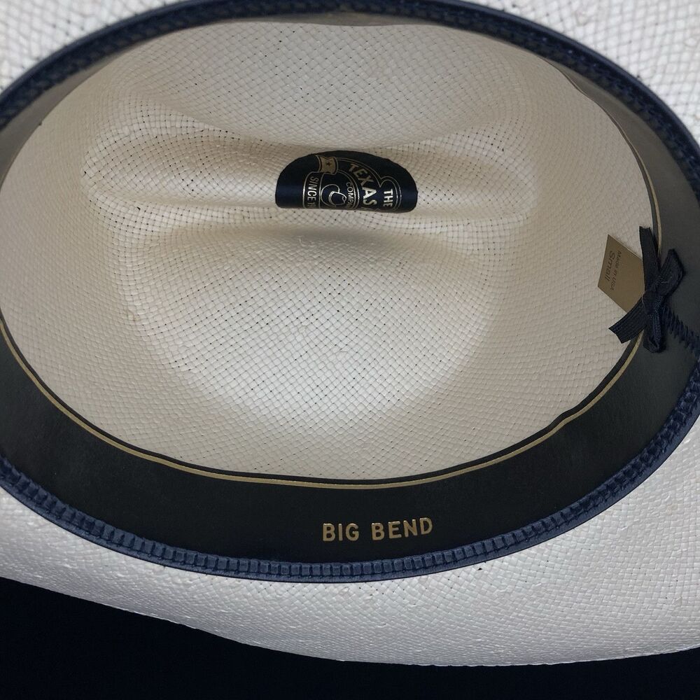 Texas Hat Company Straw Cowboy Hat “Big Bend” Mens Size Small Black Hatband New - Picture 6 of 14